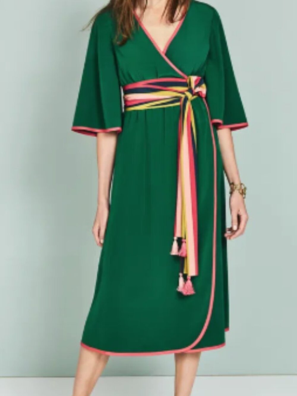 NWT Boden Silk Faux Wrap Dress Size 10